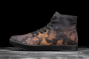 Women's Nobull High-Top Toffee Tie-Dye Canvas Trainers Black | SG H2983A